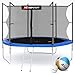 Produktbild Hop-Sport Gartentrampolin Outdoor Trampolin 244, 305, 366, 430, 490 cm Komplettset inkl. Innennetz Leiter Wetterplane Bodenhaken blau (305 cm)