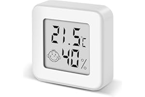 Houdian Mini Indoor Thermometer Hygrometer, Room Temperature Monitor and Humidity Meter Temperature Humidity Gauge with Comfort Display for Greenhouse, Reptile, Humidors, Cellar, Office
