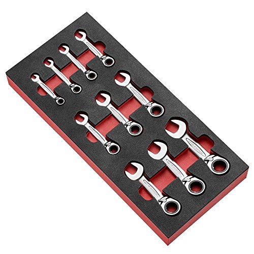 FACOM MODM.467SJU10 - MODULO 10 LLAVES MIXTAS CORTAS TRINQUETE