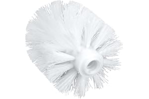 WENKO Brosse de rechange blanche avec adaptateur Ø 8,5 cm - Ø 8,5 cm, pour les ensembles WC, Plastique, 8.5 x 9.3 x 8.5 cm, Blanc