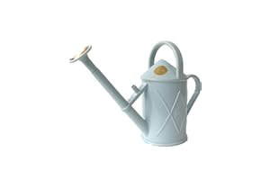Indoor Plastic Watering Can | The HAWS The Bartley Burbler - Two Pint | Pot Waterer | Fine Spray Rose - Duck Egg Blue