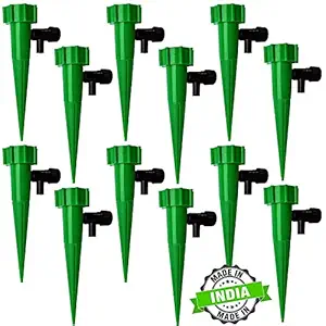 Kitchwish Drip Irrigation kit for Home Garden, Self-Watering Spikes for Plants, Automatic Plant Water Devices with Slow Release Control Valve Switch drip Irrigation System (Pack of 12)