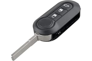 LINGXIYA 3 Buttons Car Key Fob Case Replacement Fits for Fiat 500 500C Peugeot Citroen Brava Bravo Grande Evo Doblo Ducato Panda Punto,Auto Key Cover Accessory