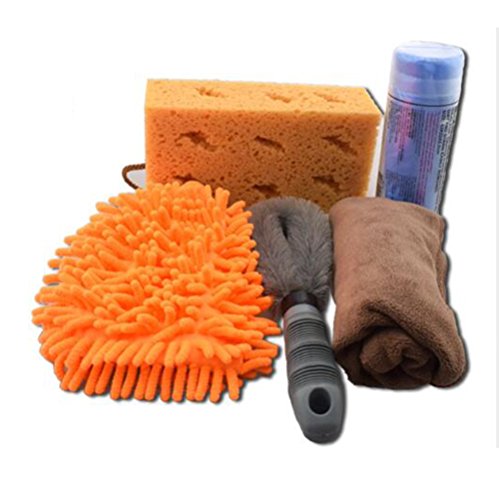 Preisvergleich Produktbild YOUANDMI Auto Reinigung,Autowäsche Set,Autowaschschwamm,Reinigungshandsc... Autowaschbürste,Hirschleder,Handtuch...