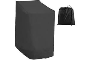 Jetcloud Garden Stacking Chair Cover Waterproof 210D Oxford Fabric Reclining Heavy Duty Patio Chair Cover Furniture Protective Cover for Outdoor Patio Garden