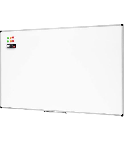 Lavagna Bianca Magnetica Starline 100x200 Cm – Superficie In Acciaio Laccato, Cornice In Alluminio Anodizzato