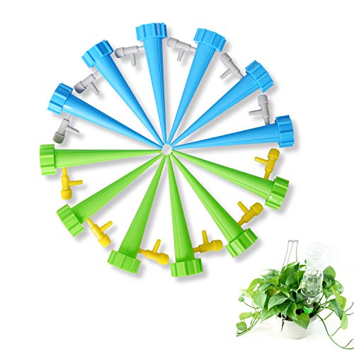 Preisvergleich Produktbild MEYUEWAL Plant Waterer Self Bewässerungsgeräte mit Slow Release Control Ventil Schalter, automatische Urlaub selbst Pflanze Bewässerung Spikes Globen, Self Bewässerung Bewässerung Tropf Zwiebeln