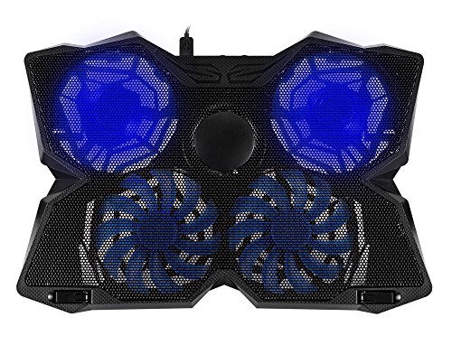 BAKTH Laptop Cooling Pad – Leistungsstarke USB Cooler Mat Tray Verwendet Für 14 – 17 Zoll Computer, Notebooks & MacBooks, Ultraportables , geringes Gewicht und flüsterleisen (4 Fans) + Große Mauspad Customized - 4