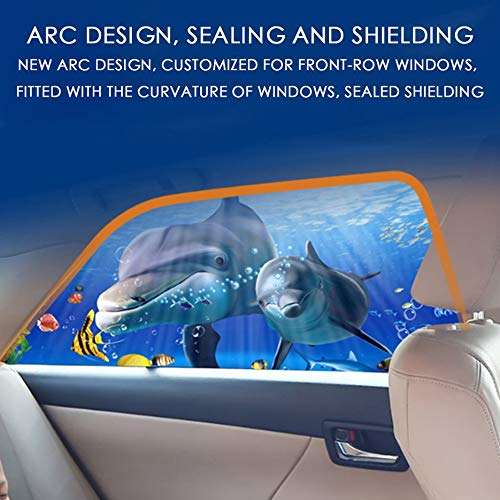 Tenda Parasole Auto Per Bambini 68x50cm Unicorno | Schermo Solare Magnetico Per Finestrini Laterali