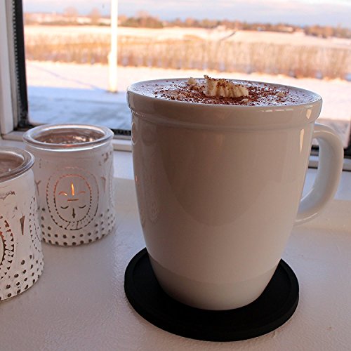 Silikon Untersetzer up (8 Stück) Gummiuntersetzer für Bar, Küche, Wohnzimmer, Schwarz - 3