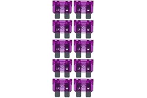baytronic Standard Flachstecksicherung Kfz-Sicherung (10 Stück 3 A violett)