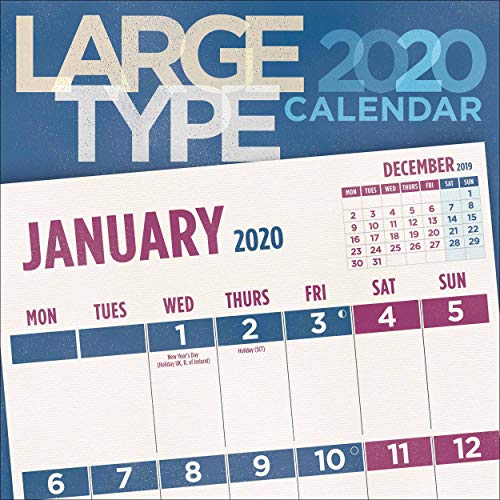Télécharger Large Type Square Wall Calendar 2020 Livre eBook France