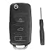Produktbild mark8shop Fernbedienung Flip Schlüsselanhänger Shell Fall für VW Golf passta Beetle Jetta GL