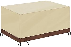 HRSMTY Funda para Muebles de Jardín, Rectangular Cubierta Mesa Jardín Resistente Desgarro 420D Oxford Impermeable protección contra el frío Anti-UV, Funda Protectora Silla