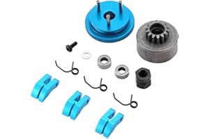 DollaTek RC 14T Embrayage Cloche Chaussures Roulements Gear Volant d'inertie Kit Ressorts Cône Moteur Écrou Compatible pour HPI HSP Himoto 1/8 RC 21-28cxp Nitro Engine Car