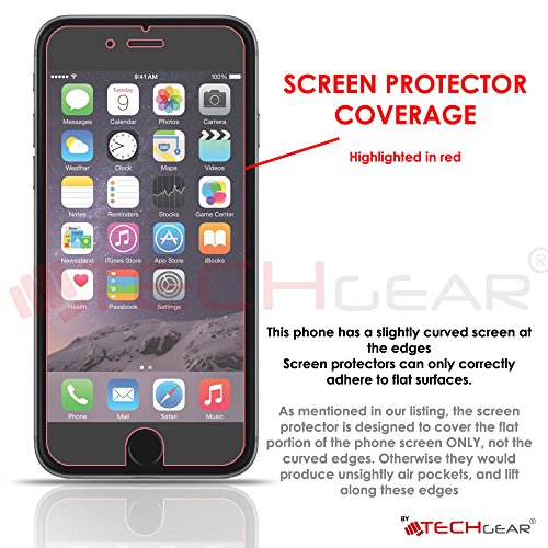 [2 Pack of] TECHGEARÂ® Apple iPhone 8 Plus, iPhone 7 Plus (5.5 Inch) GLASS Edition Genuine Tempered Glass Screen Protector Guard Cover