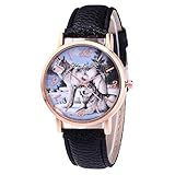 Armbanduhr Damen Ronamick Zhoulianfa Modische Gürtel Damenuhr Geschenk Mode Originalität Armband Armbanduhr Uhr Uhren(BK)