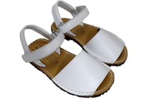 ANGELITOS Sandalias Menorquinas para Niños y Niñas Unisex. Calzado infantil Made in Spain, garantia de calidad. (28, Blanco)