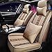 Produktbild DIELIAN Auto Sitzbezug Kissen Leder + Eisseide, Auto Sitzbezug Stuhl Sitzkissen Für Auto,Beige