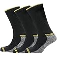 SARIMON Men’s Diabetic Work Socks Heavy Duty with Reinforced Heels & Toes Rich Cotton industrial socks, Moisture Wicking, Breathable Boot Socks - Superior Cushion & Eco Friendly - Size 6-11(3 Pairs)