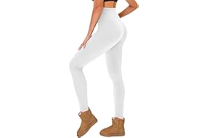 TNNZEET Damskie legginsy termiczne z wysokim stanem, damskie zimowe spodnie termiczne na jesień i zimę