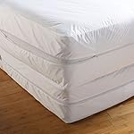 Samll double Lab Certifié punaises de lit Housse de matelas Protector Encasement|fully Niche anti Lit Buglnon Noisy|double 137 x 200 x 25 cm, punaises de lit hypoallergénique |anti Allergy |dust acariens Proof|breathable|mattress Cover|protector|encasement|strong Zipper|help facilité d'asthme |eliminates Bugs & Allergens|anti Sneezing|anti démangeaisons (punaises de lit Housse Double petit, Blanc)