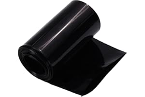 Othmro Batería Shrink Wrap PVC Heat Shrink Tubing Flat Width 80m m, Longitud 2.5m para Big Battery Pack Power Negro