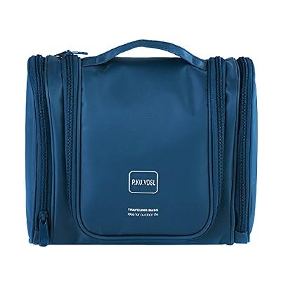 P.KU.VDSL® P.KU.VDSL Trousse de Toilette à Suspendre Sac Rangement Cosmétique Trousse de Voyage (A - Bleu Profond)