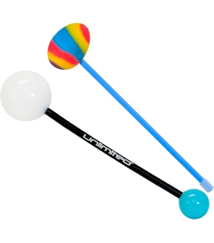 Sonic Energy Gong Resonant Mallet Gong Raver 50mm Diameter Knock with Rubber Head for Gong Players, Percussion, Meditation (G-RM-50