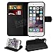Price comparison product image FidgetSmith Flip Wallet Leather Case Cover Magntic Luxury Book Type Case For Apple iPhone 5S 5C SE 6 6S 6 PLUS 6S PLUS 7 7 PLUS 8 8 PLUS X (iPhone 5 5S SE, Black)