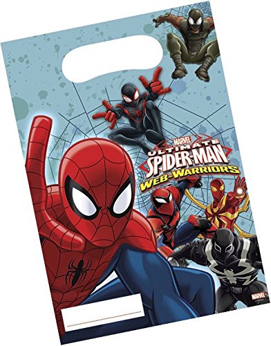 Procos 10108574B – Kinderpartyset – Ultimate Spiderman – Web Warriors, Größe XL, 72-teilig - 7