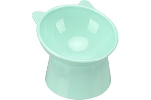 TOWEAR Cuenco elevado para gatos, cuencos elevados inclinados para agua para alimentos, protección para el cuello, cuenco inclinado de 45° para perros y gatos