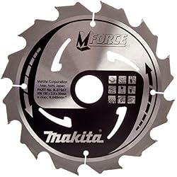 Makita b-07967 190 x 30 mm Force Coupe sûr Lame de scie circulaire pour bois avec 12 dents - Rouge/Argent