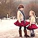Buenos Ninos Solid Color Pettiskirt Girl's Skirts Dance Tutu Dress Baby Skirt Petticoat,Red Size 3-4T