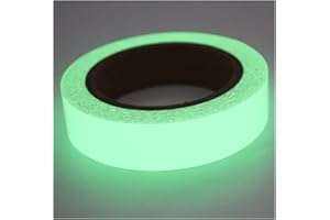 Furnrubden Ruban Autocollant Fluorescent, Ruban Adhésif Lumineux Vert Brillant,Ruban Adhésif Phosphorescent de Sécurité, Scotch Fluorescent, Ruban adhesif, Bande Reflechissante Autocollante -2.5cmx9m
