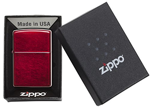 Zippo 21063 Windproof lighter without logo, Candy Apple Red, Regular
