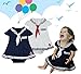 niceEshop(TM) Toddler Baby Girls Short Sleeve Navy Sailor Romper Dresses