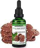 galletas naturales de avena Edulcorante natural ALPHA POWER FOOD: Stevia líquida natural - Stevia Gotas de galleta de mantequilla de maní con chocolate, Edulcorante natural, sustituto del azúcar con sabor - sin azúcar & calorías