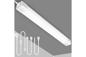 Luktix LED Batten Light Daylight 6000K | 18W 1.4FT Linkable Fluorescent Light | IP66 Shed and Garage Lighting