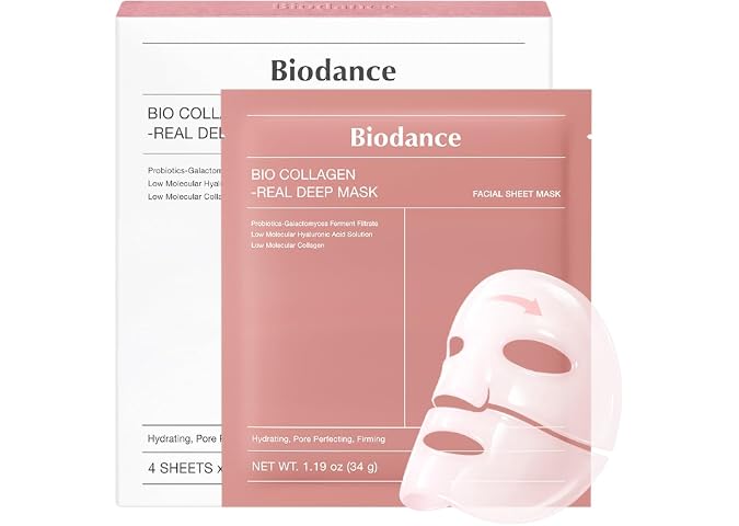 Biodance Bio-Collagen Real Deep Mask 4er Pack - Gesichtsmasken, Maske Gesicht, Gesichtsmaske Frauen, Gesichtsmaske, Face…