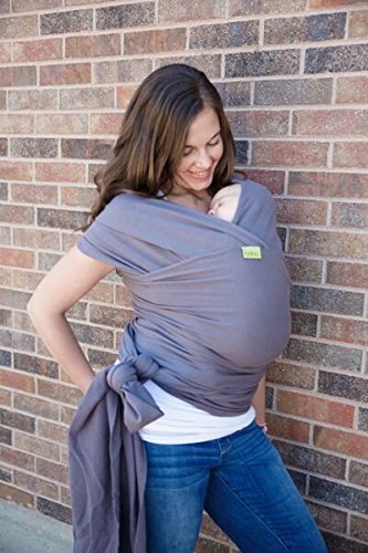 Boba Wrap Dark Gray - Fular portabebés, elástico, 2-15 kg, 0-2 años