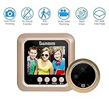 [Potente visión nocturna por infrarrojos] - equipado con 3 luces infrarrojas de visión nocturna, detección automática de cambios de luz, luz baja automáticamente enciende la función de visión nocturna, incluso en la noche oscura puede funcionar normalmente, ver a los visitantes