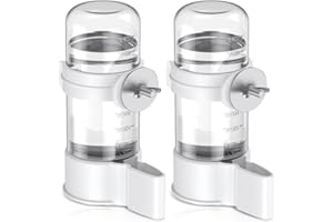 FERRADREND 2 Pezzi Distributore Acqua Uccelli, 140ml Mangiatoia per Uccelli Automatica, Trasparente Abbeveratoio per Beverino, Dispenser Acqua Cibo per Pet Bird Parrot Pigeon