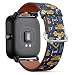 Produktbild Kompatibel mit Huami Amazfit Bip - Leder-Armband Uhrenarmband Ersatzarmbänder mit Schnellverschluss (Bauwagen)
