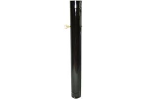 WOLFPACK LINEA PROFESIONAL Wolfpack Tubo de Estufa Acero Vitrificado Negro Ø 110 mm. Con llave Estufas de Leña, Chimenea, Alta resistencia, Color Negro