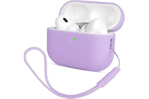 Mocarheri Case Cover Compatible with AirPods Pro 2 Case (2022), Protective Silicone Case for AirPods Pro 2nd, Ultra-Thin,Soft Skin Front LED Visible Silicone Case, Purple