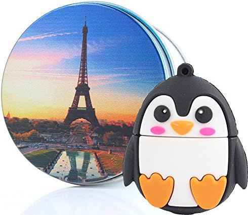 USB Memory stick FLASH Drive Cartoon Cute Penguin 3D Silicone Animal USB Stick with Keychain- 16GB Eiffel Tower/La Tour Eiffel