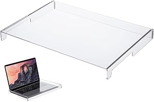 HOLIDYOYO Housse De Clavier en Acrylique Transparent Anti-Chats Et Anti-Poussière pour Ordinateur Portable 14 Pouces - Protection Étanche Et Nettoyage Facile