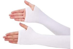 LZYMSZ UV Ärmeln Handschuhe, 1PC Lange Arme Ärmel Hand Abdeckung Anti-UV Schutz Handschuh, Atmungsaktiv Arm Kühler Sport Sonnenschutz Armstulpen für Radfahren Angeln Basketball Wandern Laufen