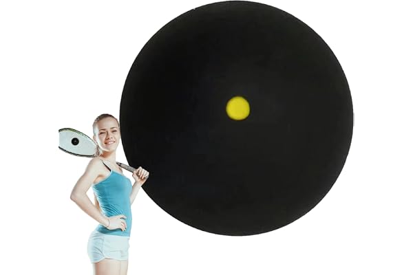 Squash Balls - Balles de courge à, Balle de courge de compétition Sportive en Caoutchouc | Doux avec Un Seul Point Jaune, Balle pour l'équipement de courge de Raquette Portable